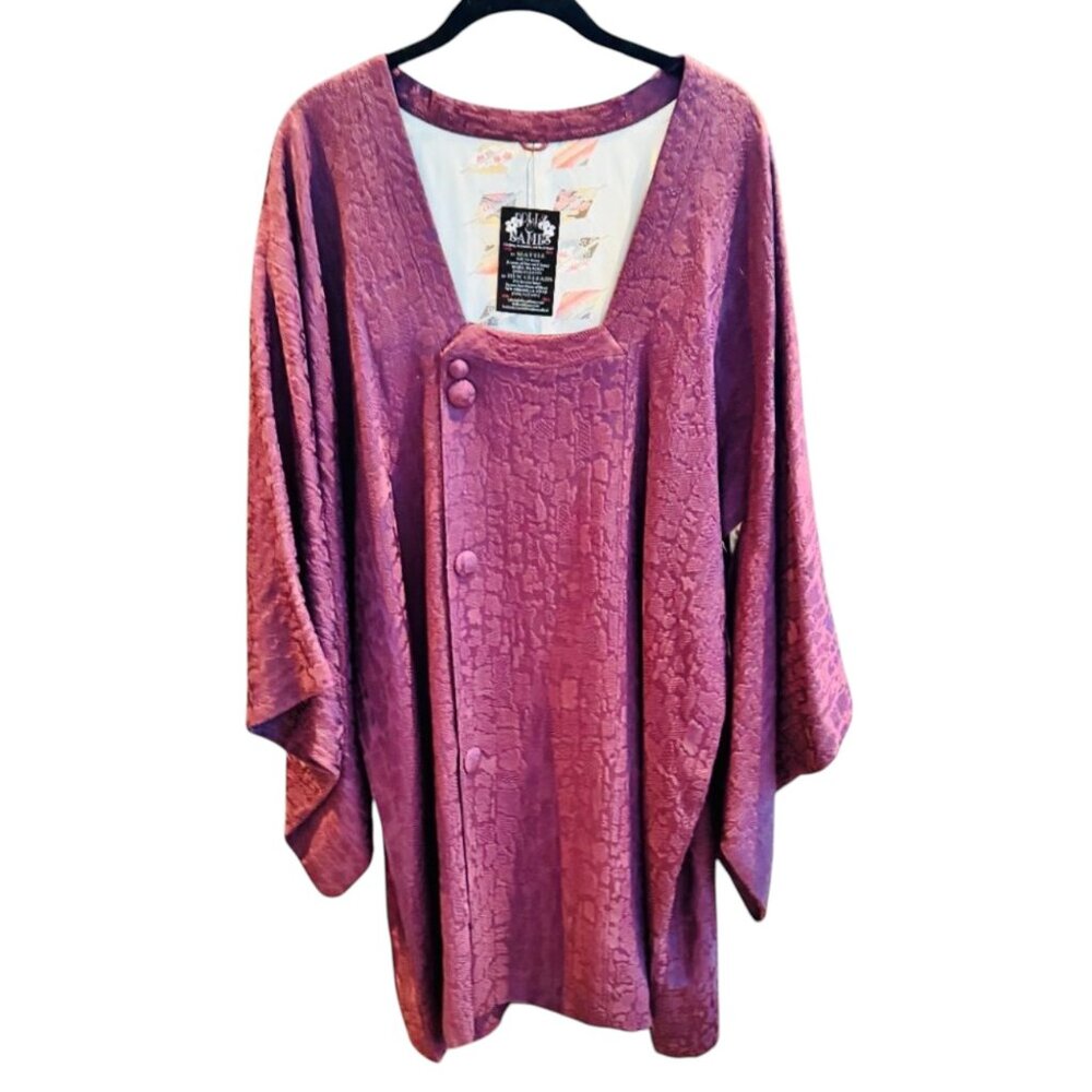 Dollz and Dames Burgandy Japanes Kimono Dress o/s